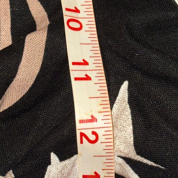 *NEW* Set of Black Ruffle Small Tank w/ Tropical Print Linen Shorts Sz 6 - Picture 16 of 16